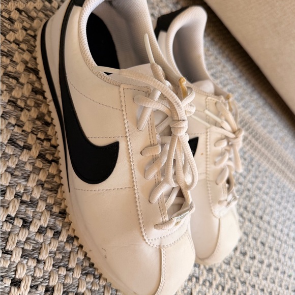 Nike Classic White and Black Cortez Sneakers - Picture 2 of 7
